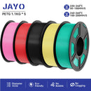 JAYO petg 3d printer filaments PETG 5Rolls 1.75mm Mixed Color Bubble Free FDM 3D Printer Material for 3d pen refill 1.1kg/1rolls