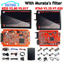 V2.80 KESS V5.017 EU Rot KTAG V7.020 4 LED 2.25 Online KESS 5.017 K-TAG 7.020 OBD2 Diagnose ECU Programmierer BDM Rahmen