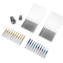 40pcs End Mills CNC Router Bits with ER11, ER16 Collet, 1/8" Shank CNC Cutter Milling Carving Bit Set