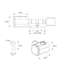 Tuya/ TTLock App Control Bluetooth Fingerprint Door Lock Cylinder Biometric Electronic Smart Lock Digital Keyless Replace