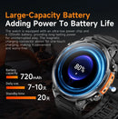 2026 GPS Smartwatch for Men 1.7 HD Screen Military Smart Watch Flashlight IP68 Waterproof 100 Sport Modes 720mAh Large Battery