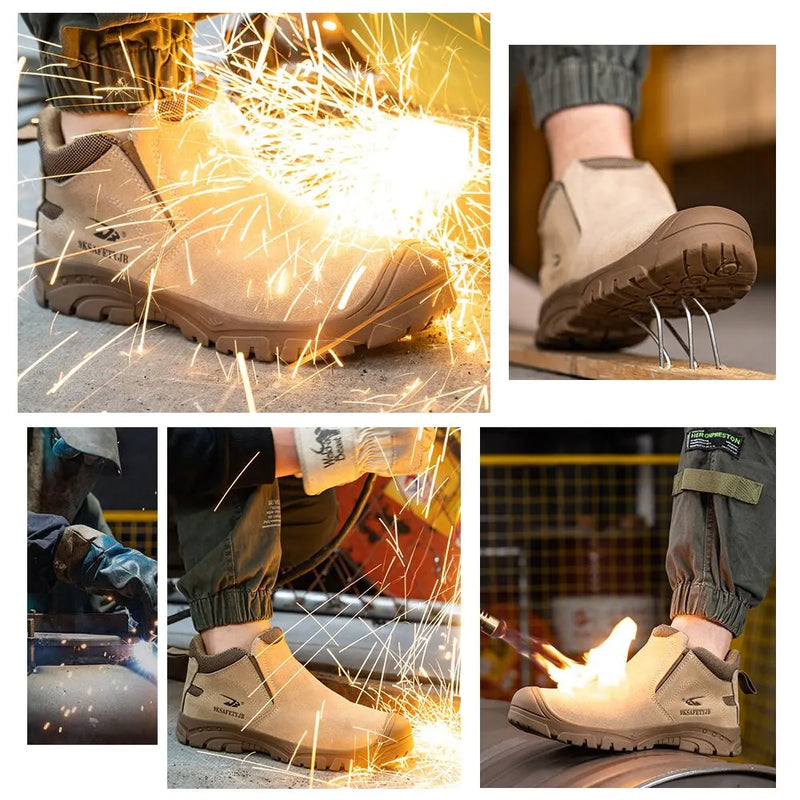 High Quality Insulation 6kv Welding Shoes Men Work Boots Safety Shoes Puncture-Proof Spark Proof Indestructible Shoes Industrial