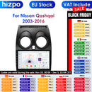 Hizpo 8G+128 AI Voice Car Radio Android Auto Multimedia For Nissan Qashqai J10 2006 2007 2008-2013 Carplay 4G 2din GPS autoradio