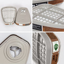 3M Gas Mask Filters 6001 Dust Organic Gases Chemical Paint Resin Compatible Face Masks 6200 7502 6800 Industrial Mask