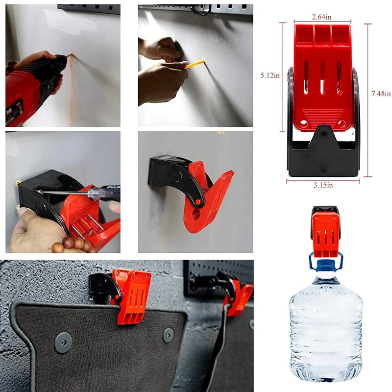 Wall-Mounted Board Tool Organizer Workshop Storage Sprayer Bottle Rack Polisher Holder Mat Clip No Rust Panel Water Gun Hanger