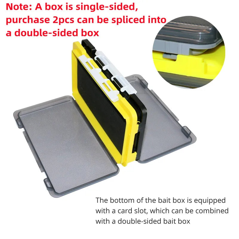 New Plastic Fishing Box Portable Sponge Pad Fly Lures Boxes Jig Head Hook Storage Organizer Spinner Spoon Bait Carp Tool Case