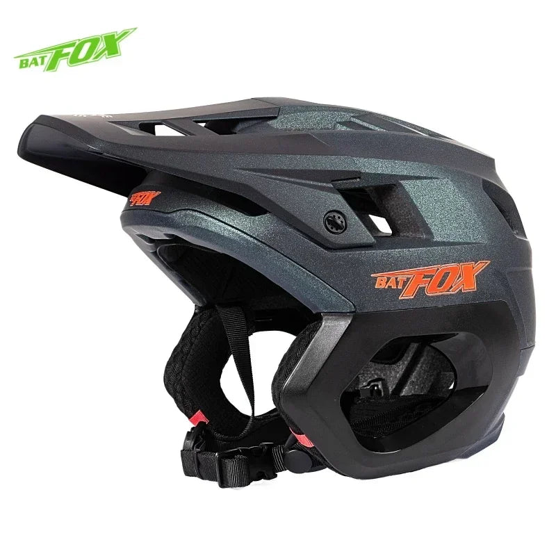 Batfox 3/4 BMX Bicycle Helmet Mtb OFF Road Half Helmet Mountain Bike Race Integrated Ear Protection Off-Road Cycling Helmet