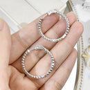 GRA Certified D Color 2mm Full Moissanite Hoop Earrings For Women S925 Silver Lab Diamond Stud Earrings Plated 18K Fine Jewelry