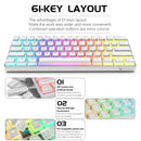 GamaKay MK61 60% Wired RGB Mechanical Keyboard Gateron Optical Switch Pudding Keycaps 61 Keys Hot Swappable Gaming Keyboard