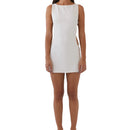 Elegant V-Neck Sleeveless Midi Dress with Ruched Waist and Side Slit Detail for Women Casual Summer Party Dress