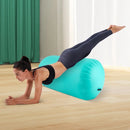 Air Roller Gymnastics Barrel Back Handspring Trainer Yoga Training Inflatable Gymnastics Tumble Mats Foldable w/ Air Pump, Green