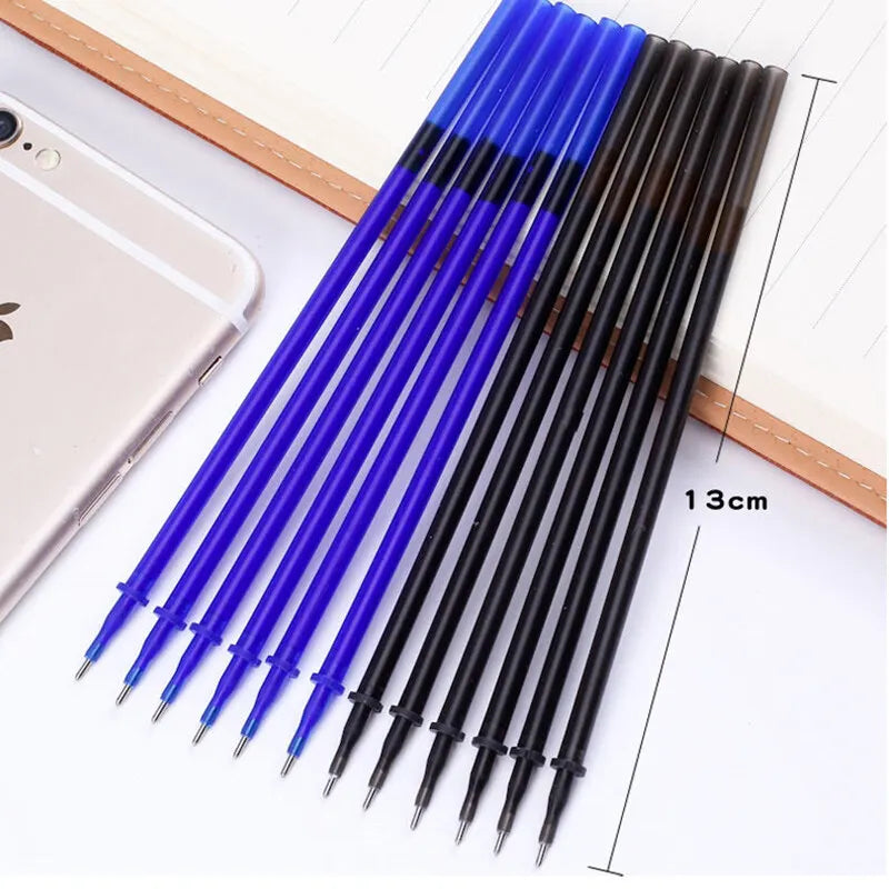 2 Erasable Pens + 20 Refills + 1 Eraser Black & Blue Ink Gel Pen Set 0.5mm Ball Tip Magic Pen with Eraser Writing Stationery