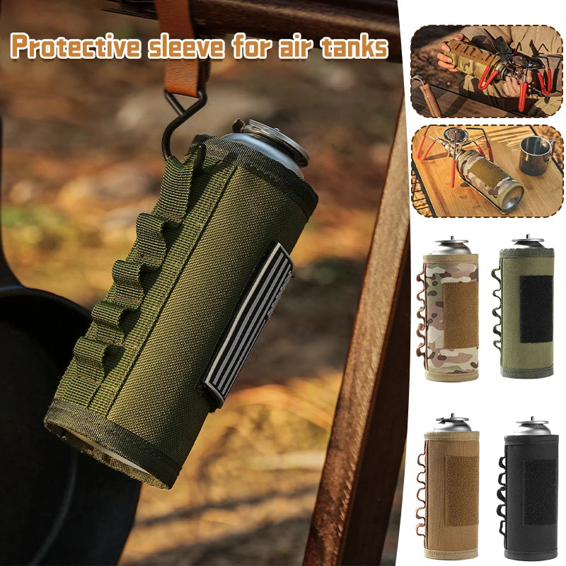 Gas Can Protective Cover Outdoor Tactical Fuel Gas Can Tank Protective Case Anti-Fall Gasoline Canister Gas Can Cylinder Case