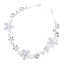 Spring Girls Bridal Pearl Hair Band Headdress Flower Wreath Bride Garland Head Hoop Headbands Hair Jewelry Gifts