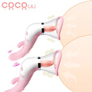 Heated Sucking Dildo Vibrator Oral Sex Tongue Vibrator Nipple Suction Cup Oral Licking Clit Vagina Stimulator Adult Sex Toy