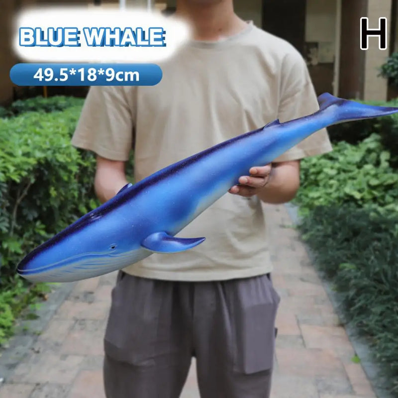 Simulated Ocean Big Animal Toys Realistic Action Figure Model Sea Life Great White Shark 40-48cm Soft Rubber Sea Educational Toy
