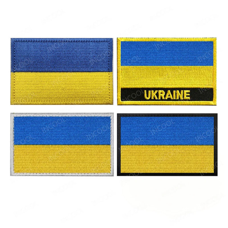 Ukraine Embroidered Patch Ukrainian Patches Appliqued Reflective Chevron Strip Patches For Clothing