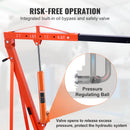 SucceBuy Hydraulic Long Ram Jack 3/8 Ton Engine Hoist Cylinder with Single Piston Pump And Clevis Base Hydraulic Ram Cylinder