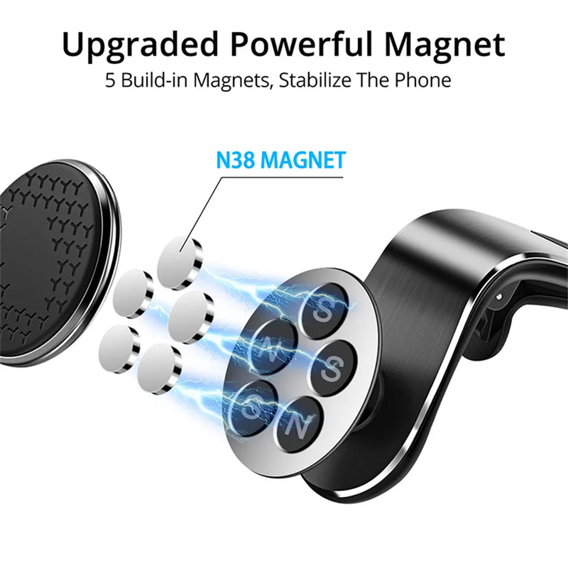 DL Magnetic Car Phone Holder Air Vent Magnet Mount GPS Smartphone Phone Holder in Car for iPhone Huawei Samsung Rotation Bracket