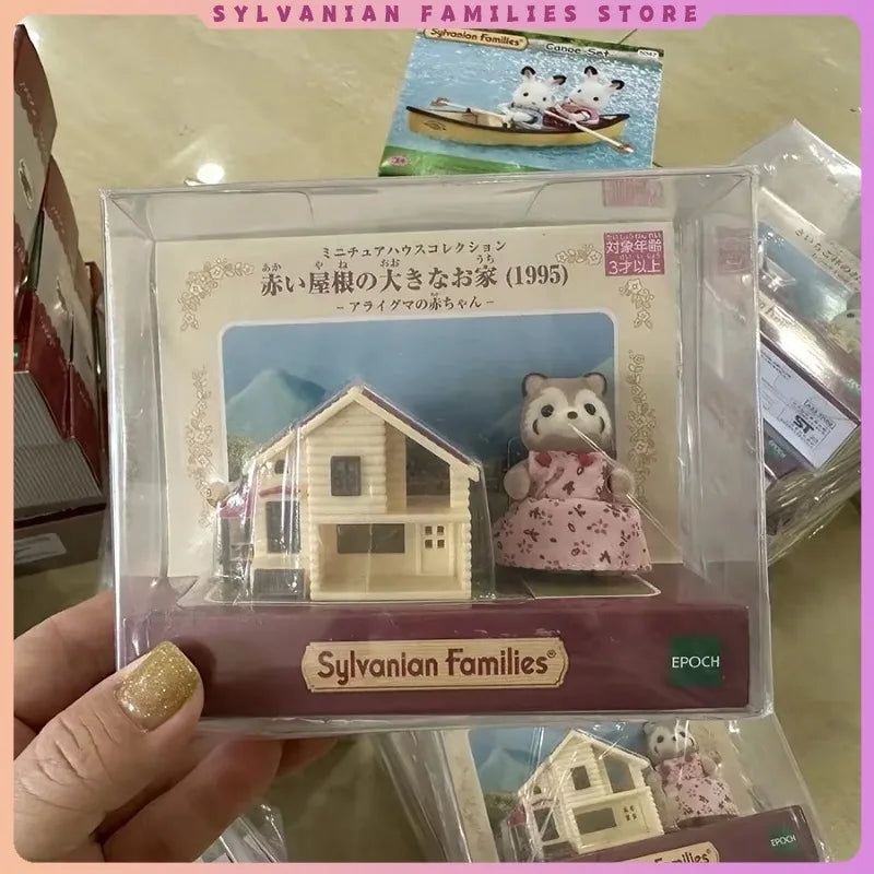 A Set Sylvanian Families Anime Girl Figures Baby Raincoat Easter Fruit Kawaii Cute Room Decoration Christmas Gift For Kid Toys