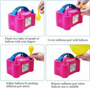 1PCS Electric Balloon Pump Inflator 2 Nozzles Plug Air 600W High Power Portable Balloon Accessories Suitable for Party Weddings