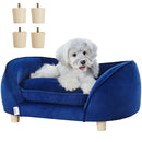 SucceBuy Pet Sofa Dog Couch for Medium-Sized Dogs and Cats Soft Velvety Dog Sofa Bed for Living Room Bedroom Pet Store or Clinic