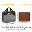Bibelhülle, Tragetasche für Bücher, Kirchenbeutel, Bibelschutzhülle mit Griff, Reißverschlusstasche, Tablet-Handtasche, Geschenk für Mutter, Frauen, Männer