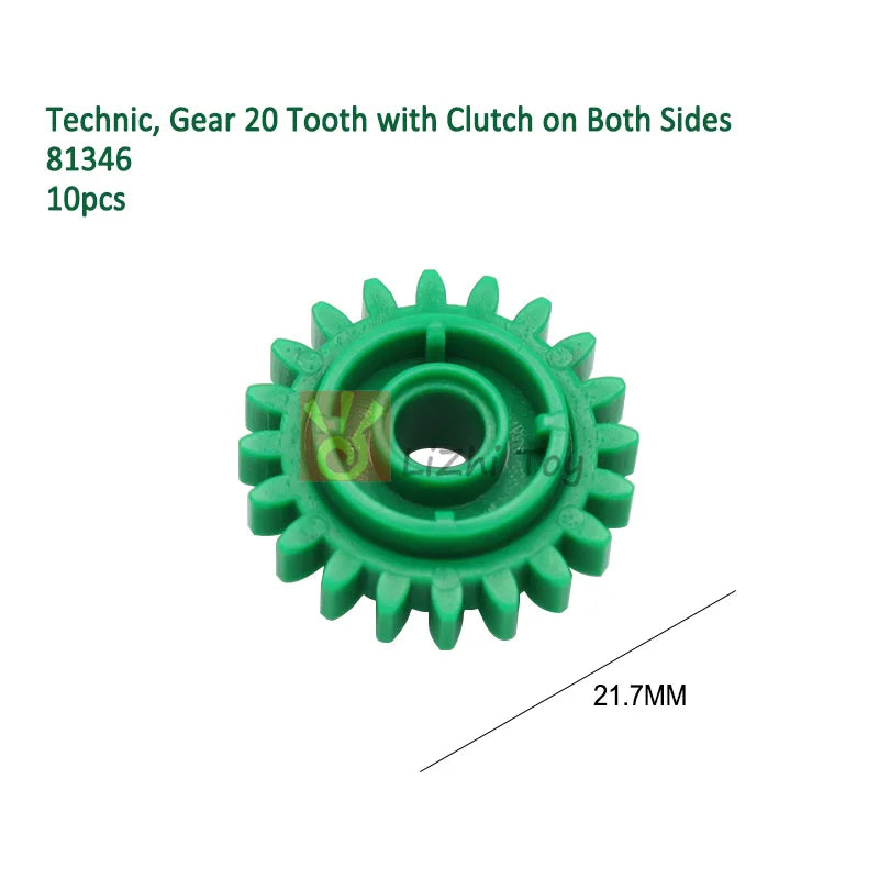 MOC Techncial Gear Tooth Parts Differential Housing 65413 65414 69761 69762 Kit Building Blocks Car Brick with Clutchs Toys