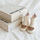 Toddler Kids Rain Boots Waterproof Non-Slip Children Rubber Shoe Cartoon Cute Bear Rabbit Boys Girl Baby Middle Tube Water Shoes