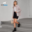 ICEbear 2024 New Style Women's Windbreaker Fashion Casual Windproof Jacket Hooded Design Women's Windbreaker Jacket GWC4736I