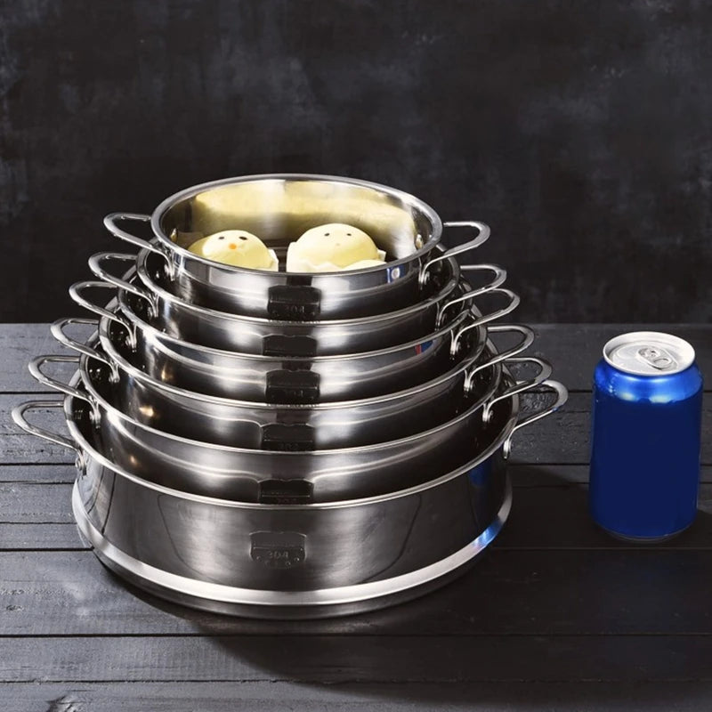 Stainless Steel Vegetable Food Steamer with Handle Basket Sum Dumplings Steamer