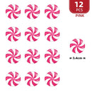 12/24pcs New Year Acrylic Candy DIY Xmas Tree Hanging Christmas Artificial Candies Peppermint Ornaments Red White Sweets Navidad