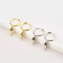 Vintage gold earring 925 sterling Silver Ear Needle Shell/Conch/Starfish Pendant Hoop Earrings for women Fashion Wedding Jewelry