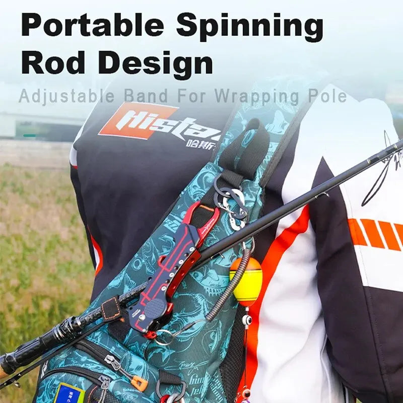 HISTAR Spinning Casting Rod Bag Multi-Functional Big Capacity Waterproof Handbag Waist Crossbody Chest Fishing BackPack