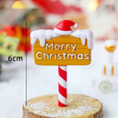 2025 Christmas Cake Decoration Lying Santa Claus Letters Merrychristmas Cake Toppers Christmas Tree Mini Santa Cupcake Toppers