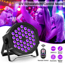 Yiflamefly 4Pcs 36W UV Black Lights 36LED Par Lights With Remote Control DMX512 Stage Light For DJ Disco Club KTV Wedding Party