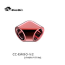 BYKSKI  G1/4'' Thread 90 Degree Fitting Adapter Water Cooling Adaptors