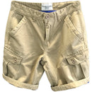 Schweres gewaschenes Material Army Green Multi-Pocket Latzhose Herren Loose Straight Casual Shorts Outdoor Trekking Arbeitskleidung