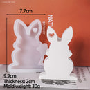 Love Rabit Silicone Candle Mold DIY Easter Heart Bunny Ornament Craft Gift Making Molds Soap Plaster Resin Home Decor Tools