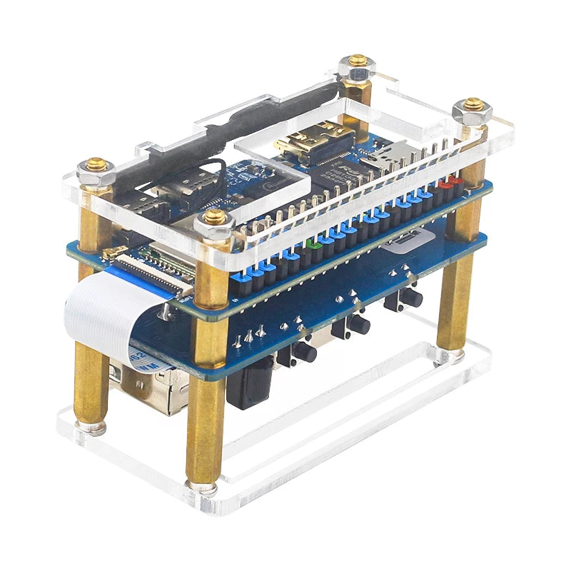 Orange Pi Zero 2 W Acrylic Case Transparent Shell Protective Box Optional Copper Heatsink for Single Board Computer OPi Zero 2W