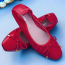 2024 Spring\Autumn Genuine Leather Shoes Woman Flats Work Classi Fashion Bowknot Female Casual Ballet Ladies Shoes Plus Size 44