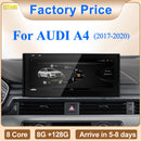 STWEI Factory Price 10.25" Android13 AUTO Carplay For 2017 AUDI A4 A5 S5 B9 Car Video Players GPS Navigation Central Multimedia