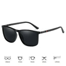 Luxuriöse quadratische Vintage Polarisierte Sonnenbrille für Herren Damen Mode Reise Fahren Blendschutz Sonnenbrille Männer TR90 Brillen UV400