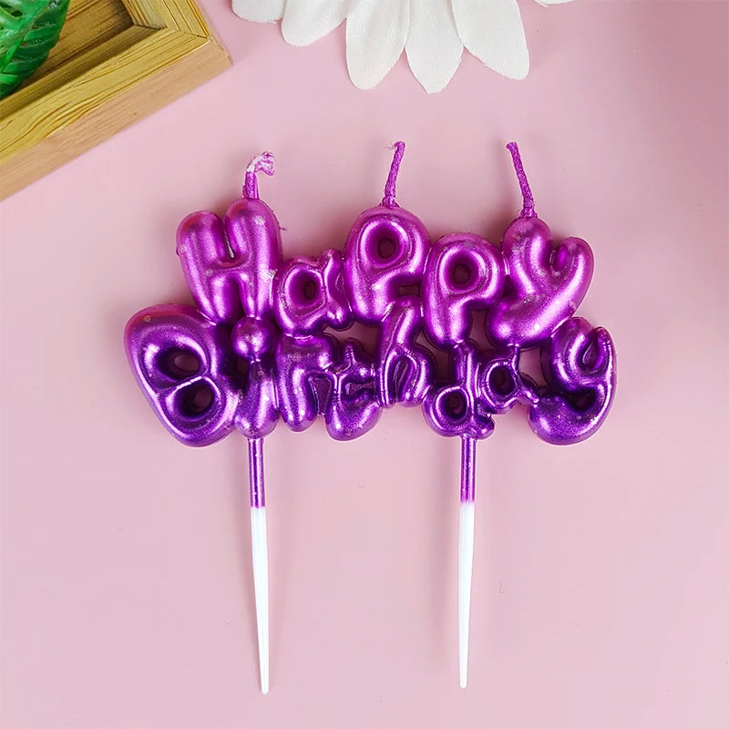 Happy Birthday Cake Decoration Happy Birthday Letter Candle Love Creative Birthday Cake Decoration