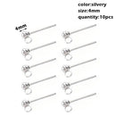 Stainless Steel Round Ball Post Earrings Stud Loops Earring Hooks Earplug  Fit Women DIY Earring Jewelry Making Christmas Craft