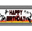 Motocross Racing Theme Backdrop Motorcycle Dirt Bike Photography Background for Boys Birthday Party Decoration Cake Table Banner