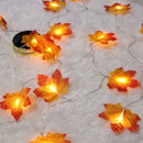 2/3M Christmas Decoration Artificial Maple Leaf Leaves LED Light String Lantern Garland Home Party DIY Decor Halloween New Year