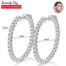 GRA Certified D Color 2mm Full Moissanite Hoop Earrings For Women S925 Silver Lab Diamond Stud Earrings Plated 18K Fine Jewelry