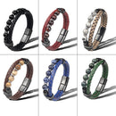 Jewelry 2022 Jewelry Chakra Men's Rosary Stainless Steel Chain Beads For Bracelets Genuine Leather Women Magnetic Natural Stone