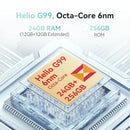 Cubot Hafury Meet, Smartphone Android, 6.67" 120Hz AMOLED Curved Screen, 24GB RAM(12GB+12GB), 256GB ROM, Helio G99,100MP,NFC,